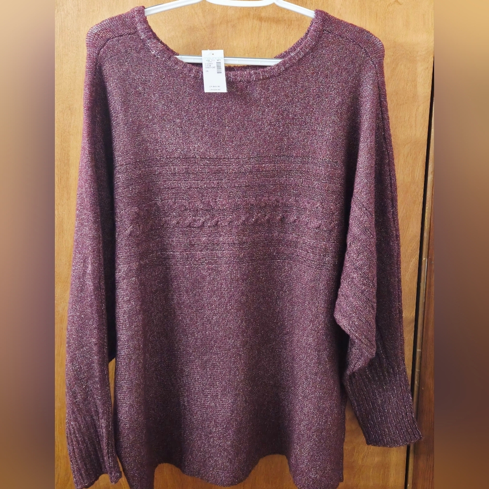 Maurices Burgundy Crew Neck Sweater